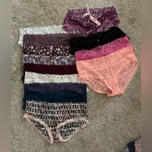 13 pairs Size Small Victoria Secret lacy hiphuggers/hipsters NWT/without tags